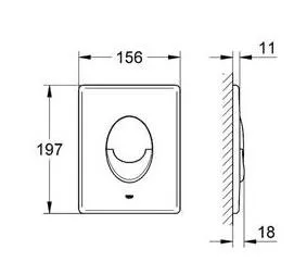 Клавиша смыва для унитаза Grohe Skate Air 38505SH0 альпин-белый Клавиша смыва для унитаза Grohe Skate Air 38505SH0 альпин-белый, 2