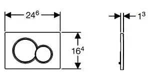 Клавиша смыва для унитаза Geberit Sigma 01 115.770.DT.5 гальванизированная латунь Клавиша смыва для унитаза Geberit Sigma 01 115.770.DT.5 гальванизированная латунь, 2