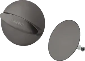 Внешняя монтажная часть сифона для ванны Hansgrohe Flexaplus шлифованный чёрный хром 58185340 Внешняя монтажная часть сифона для ванны Hansgrohe Flexaplus шлифованный чёрный хром 58185340, 1