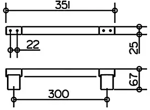 Поручень Keuco Plan хром 14907010000 Поручень Keuco Plan хром 14907010000, 3