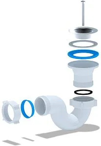 Сифон для душевого поддона Ани Пласт хром E110 Сифон для душевого поддона Ани Пласт хром E110, 3