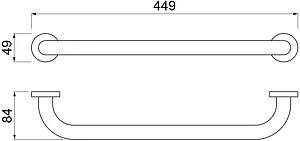 Поручень Aquatek чёрный матовый AQ4995MB Поручень Aquatek чёрный матовый AQ4995MB, 2