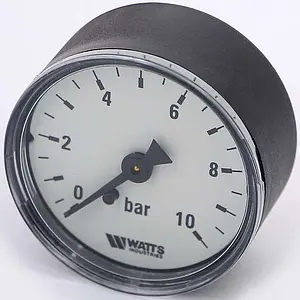 Манометр аксиальный Watts MAL 50мм 10 бар ¼" 10008093 Манометр аксиальный Watts MAL 50мм 10 бар ¼" 10008093, 1