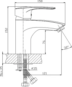 Смеситель для раковины с гигиеническим душем Rossinka хром T40-15 Смеситель для раковины с гигиеническим душем Rossinka хром T40-15, 2