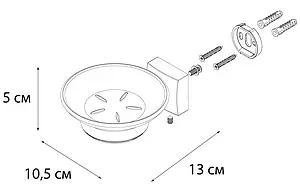 Мыльница Fixsen Kvadro хром FX-61308 Мыльница Fixsen Kvadro хром FX-61308, 3