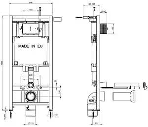 Комплект 5 в 1 Jacob Delafon Elite E21742RU-00 с кнопкой E4316-CP хром глянцевый Комплект 5 в 1 Jacob Delafon Elite E21742RU-00 с кнопкой E4316-CP хром глянцевый, 2