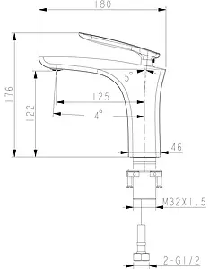 Смеситель для раковины Lemark Bellario хром матовый LM6806C Смеситель для раковины Lemark Bellario хром матовый LM6806C, 2