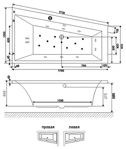 Ванна акриловая Excellent Sfera 170x100 R WAEX.SFP17WH Ванна акриловая Excellent Sfera 170x100 R WAEX.SFP17WH, 3