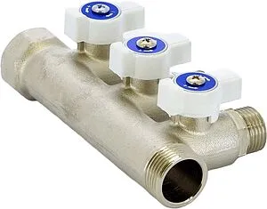 Коллектор запорный проходной 3 отвода ¾"в/н x ½"к Uni-fitt 420N3230 Коллектор запорный проходной 3 отвода ¾"в/н x ½"к Uni-fitt 420N3230, 4