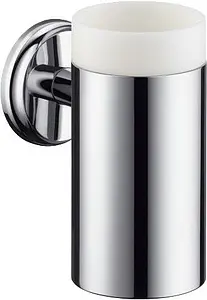 Стакан Hansgrohe Logis Classic хром/белый 41618000 Стакан Hansgrohe Logis Classic хром/белый 41618000, 1