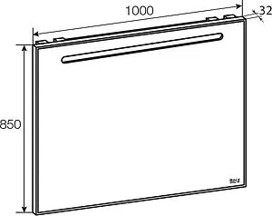 Зеркало с подсветкой Roca Gap 100 с подогревом ZRU9302809 Зеркало с подсветкой Roca Gap 100 с подогревом ZRU9302809, 2