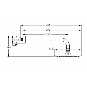 Лейка верхнего душа с настенным креплением Vidima Seva Jet M1 хром BA193AA Лейка верхнего душа с настенным креплением Vidima Seva Jet M1 хром BA193AA, 2