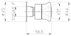 Душевая форсунка Bossini Onda-Mas хром I00133.030 Душевая форсунка Bossini Onda-Mas хром I00133.030, 2