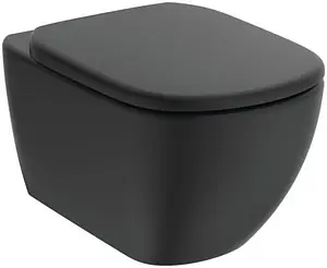 Унитаз подвесной безободковый Ideal Standard Tesi AquaBlade Silk Black черный матовый T0079V3 Унитаз подвесной безободковый Ideal Standard Tesi AquaBlade Silk Black черный матовый T0079V3, 3