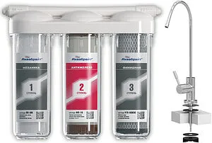 Фильтр под мойку для железистой воды Аквабрайт АБФ-ТРИА-АНТИЖЕЛЕЗО Фильтр под мойку для железистой воды Аквабрайт АБФ-ТРИА-АНТИЖЕЛЕЗО, 1