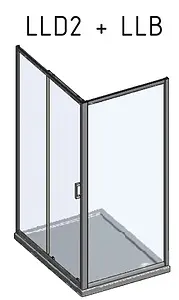Душевое ограждение 1400x900мм прозрачное стекло Roltechnik Lega Line LLD2+LLB/1400*900 556-1400000-00-02+553-9000000-00-02 Душевое ограждение 1400x900мм прозрачное стекло Roltechnik Lega Line LLD2+LLB/1400*900 556-1400000-00-02+553-9000000-00-02, 2