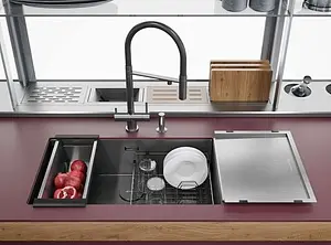 Мойка кухонная Omoikiri Taki 74-U/IF-GM вороненая сталь 4993498 Мойка кухонная Omoikiri Taki 74-U/IF-GM вороненая сталь 4993498, 3