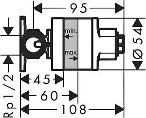 Скрытая часть для гигиенического душа Hansgrohe Bidette 29235180 Скрытая часть для гигиенического душа Hansgrohe Bidette 29235180, 2
