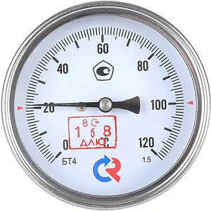Термометр биметаллический Росма БТ-41.211 80мм 120°С гильза 64мм ½" 00000002464 Термометр биметаллический Росма БТ-41.211 80мм 120°С гильза 64мм ½" 00000002464, 1