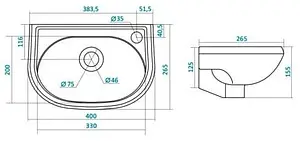 Раковина Santek Бриз 40R белый 1WH110445 Раковина Santek Бриз 40R белый 1WH110445, 3