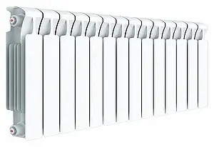 Радиатор биметаллический 14 секции нижнее правое подключение Rifar Monolit Ventil 350 RMVR35014 Радиатор биметаллический 14 секции нижнее правое подключение Rifar Monolit Ventil 350 RMVR35014, 1