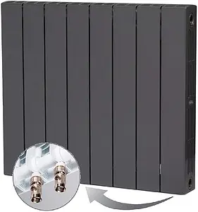 Радиатор биметаллический 8 секций нижнее правое подключение Rifar Supremo Ventil 500 серый RSVRP50008 tit Радиатор биметаллический 8 секций нижнее правое подключение Rifar Supremo Ventil 500 серый RSVRP50008 tit, 1