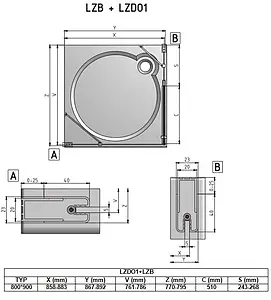 Душевое ограждение 800x900мм прозрачное стекло Roltechnik Lega Lift Line LZDO1+LZB/800*900 226-8000000-00-02+228-9000000-00-02 Душевое ограждение 800x900мм прозрачное стекло Roltechnik Lega Lift Line LZDO1+LZB/800*900 226-8000000-00-02+228-9000000-00-02, 2