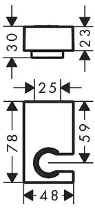 Держатель ручного душа Hansgrohe Porter E чёрный матовый 28387670 Держатель ручного душа Hansgrohe Porter E чёрный матовый 28387670, 2
