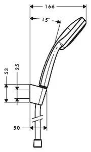 Душевой набор Hansgrohe Croma 100 Vario 4jet 160см хром 27594000 Душевой набор Hansgrohe Croma 100 Vario 4jet 160см хром 27594000, 2