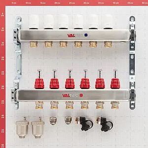 Группа коллекторная с расходомерами 6 отводов 1"в/в x ¾"ек Valtec VTc.586.EMNX.0606 Группа коллекторная с расходомерами 6 отводов 1"в/в x ¾"ек Valtec VTc.586.EMNX.0606, 5