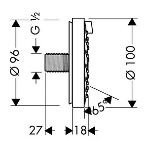 Душевая форсунка Hansgrohe Raindance air хром 28477000 Душевая форсунка Hansgrohe Raindance air хром 28477000, 2