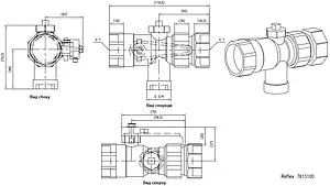 Присоединительный комплект для расширительного бака 1"в x 1"нг x ¾"н Reflex 7613100 Присоединительный комплект для расширительного бака 1"в x 1"нг x ¾"н Reflex 7613100, 2