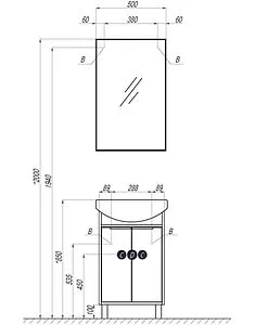 Зеркало Aquaton Рико 50 1A216302RI010 Зеркало Aquaton Рико 50 1A216302RI010, 2
