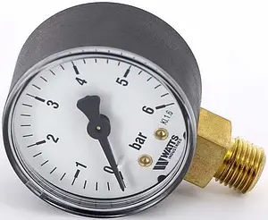 Манометр радиальный Watts MRP 50мм 6 бар ¼" 10007378 Манометр радиальный Watts MRP 50мм 6 бар ¼" 10007378, 2