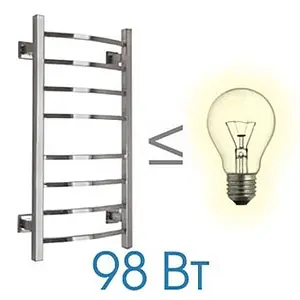 Полотенцесушитель электрический лесенка Energy Grand 800х400 полированная сталь Полотенцесушитель электрический лесенка Energy Grand 800х400 полированная сталь, 4