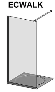 Душевое ограждение 1400мм прозрачное стекло Roltechnik Exclusive Line ECWALK/1400 black elox 585-1400000-05-02 Душевое ограждение 1400мм прозрачное стекло Roltechnik Exclusive Line ECWALK/1400 black elox 585-1400000-05-02, 3