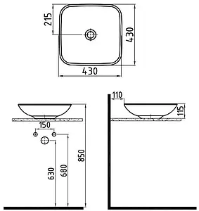 Раковина Bien Harmony 43 белый HRLG04301FD0W3000 Раковина Bien Harmony 43 белый HRLG04301FD0W3000, 2