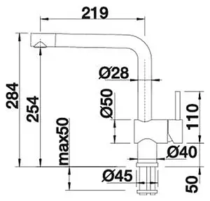 Смеситель для кухни Blanco Linus тёмная скала 518814 Смеситель для кухни Blanco Linus тёмная скала 518814, 2