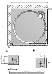 Душевое ограждение 1000x800мм прозрачное/матовое стекло Roltechnik Lega Line LLS2/1000 554-1008000-00-21 Душевое ограждение 1000x800мм прозрачное/матовое стекло Roltechnik Lega Line LLS2/1000 554-1008000-00-21, 2