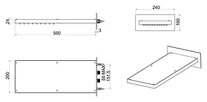 Лейка верхнего душа Bossini Manhattan 2 sprays хром I00570.030 Лейка верхнего душа Bossini Manhattan 2 sprays хром I00570.030, 2
