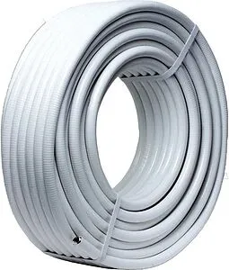 Труба гофрированная из нержавеющей стали отожженная Kofulso 15мм в белой оплетке 15ПМ на отрез Труба гофрированная из нержавеющей стали отожженная Kofulso 15мм в белой оплетке 15ПМ на отрез, 2