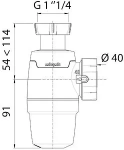 Сифон бутылочный для раковины Wirquin NEO белый 30987068 Сифон бутылочный для раковины Wirquin NEO белый 30987068, 2