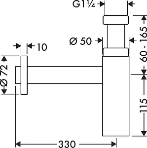 Сифон бутылочный для раковины Hansgrohe Flowstar S хром 52105000 Сифон бутылочный для раковины Hansgrohe Flowstar S хром 52105000, 2