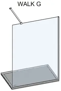 Душевое ограждение 1400мм прозрачное стекло Roltechnik Walk WALK G/1400 940-1400000-00-02 Душевое ограждение 1400мм прозрачное стекло Roltechnik Walk WALK G/1400 940-1400000-00-02, 3