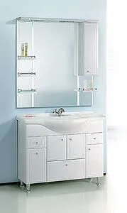 Шкаф-зеркало Aqwella Barcelona 100 белый Ba.02.10 Шкаф-зеркало Aqwella Barcelona 100 белый Ba.02.10, 4