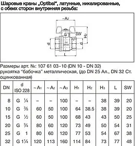 Кран шаровый ½"в x ½"в Oventrop Optibal 1076104 Кран шаровый ½"в x ½"в Oventrop Optibal 1076104, 2