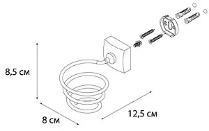 Держатель для фена Fixsen Kvadro хром FX-61319 Держатель для фена Fixsen Kvadro хром FX-61319, 3