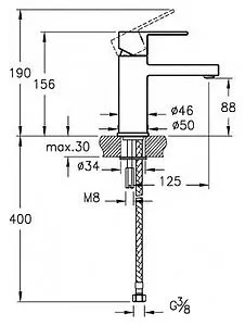 Смеситель для раковины VitrA Flo S хром A41936EXP Смеситель для раковины VitrA Flo S хром A41936EXP, 2