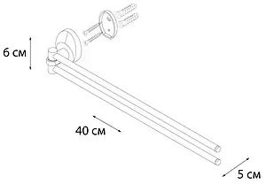 Полотенцедержатель Fixsen Europa хром FX-21802A Полотенцедержатель Fixsen Europa хром FX-21802A, 3