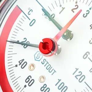 Термоманометр аксиальный Stout 80мм 6 бар 120°С ½" SIM-0005-800615 Термоманометр аксиальный Stout 80мм 6 бар 120°С ½" SIM-0005-800615, 4